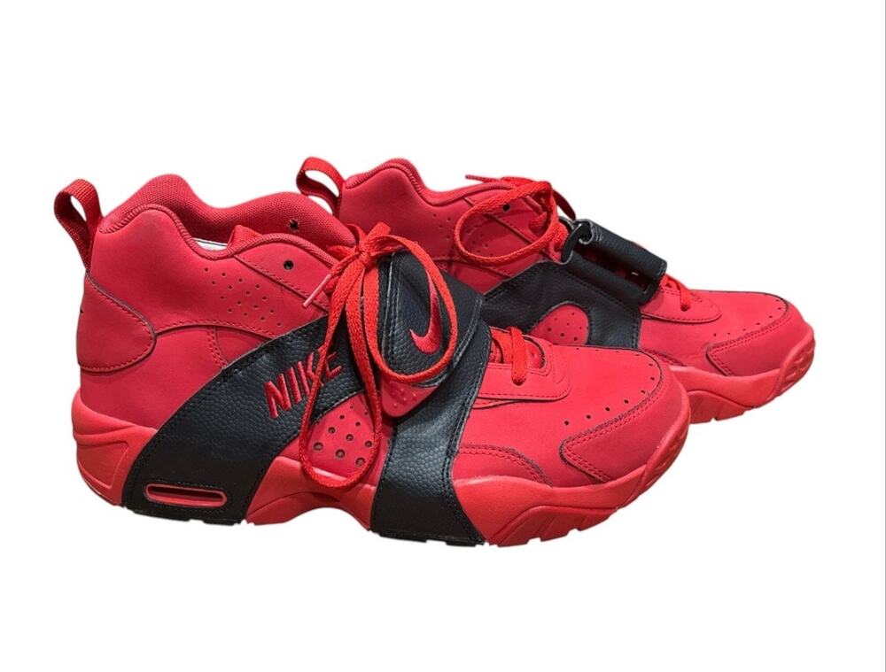 Nike Air Veer men’s size 12 athletic shoes in red and black. Lace up. Like new